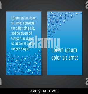 Volantini con gocce d'acqua Illustrazione Vettoriale