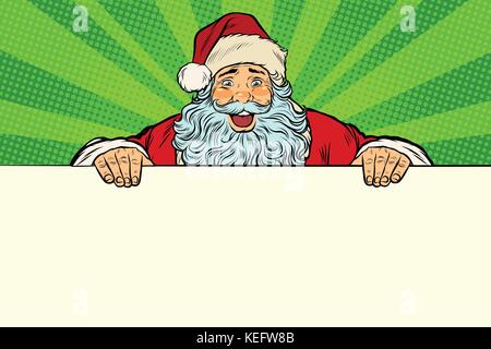 Babbo Natale sfondo bianco banner Illustrazione Vettoriale