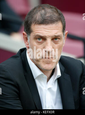 Slaven Bilic manager del West Ham United al London Stadium, Londra. Foto Stock