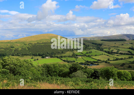 Vista estiva di poco Mell cadde, Parco Nazionale del Distretto dei Laghi, Cumbria County, Inghilterra, Regno Unito. Poco Mell caduto è uno dei 214 Wainwright Wal Foto Stock