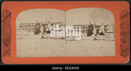 Feltman's Hotel. (Ovest la spiaggia di Brighton, Coney Island), da Robert N. Dennis raccolta di vista stereoscopica Foto Stock