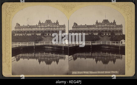 Fort Wm. Henry Hotel dal dock, da Stoddard, Seneca Ray, 1844 1917, 1844 1917 Foto Stock