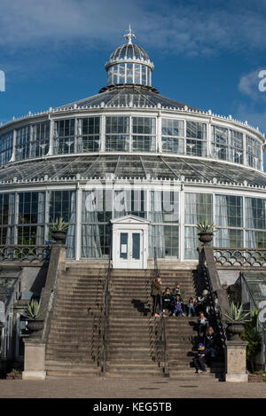 La casa delle palme o Palmehus, serra in giardini botanici, Copenaghen, Danimarca, Europa Foto Stock