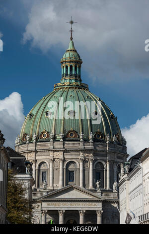 Frederik della chiesa Frederiks danese Kirke popolarmente noto Chiesa di Marmo da Palazzo Amalienborg, Copenhagen , Danimarca Foto Stock