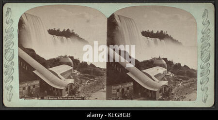 American cade dal basso, Niagara, da Robert N. Dennis raccolta di vista stereoscopica Foto Stock