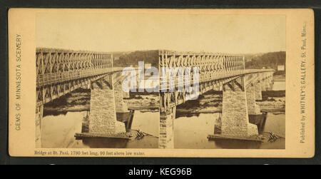 Ponte a San Paolo, 1790 piedi lungo, 90 piedi sopra acqua bassa, da Whitney's Galleria Foto Stock