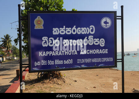 Ancoraggio Kapparathota Galle della provincia meridionale dello Sri Lanka Foto Stock