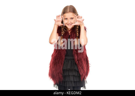 Bambina in costume di halloween Foto Stock