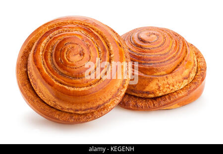 Panini alla cannella percorso isolato Foto Stock