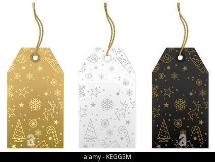 Natale set di tag Illustrazione Vettoriale
