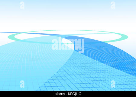Spazio virtuale, orizzontale griglia astratta Foto Stock