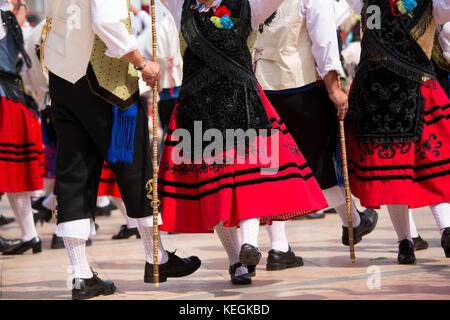 Fiesta tradizionale a Villaviciosa in Asturias, Spagna settentrionale Foto Stock