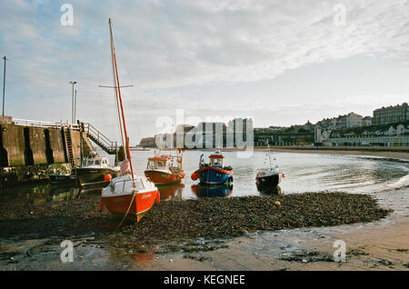 Viking Bay, broadstairs, Thanet, sulla east kent coast in prima serata Foto Stock