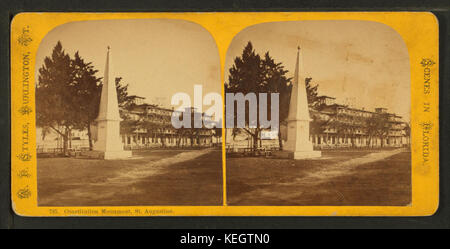 Costituzione monumento. Sant'Agostino, Fla, da Robert N. Dennis raccolta di vista stereoscopica Foto Stock