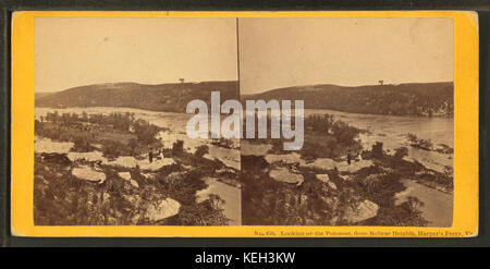 La ricerca del Potomac, da Bolivar Heights, Harper's Ferry, Va, da Robert N. Dennis raccolta di vista stereoscopica Foto Stock
