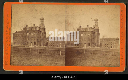 Un edificio educativo nel Kent's Hill, Maine, da Robert N. Dennis raccolta di vista stereoscopica Foto Stock