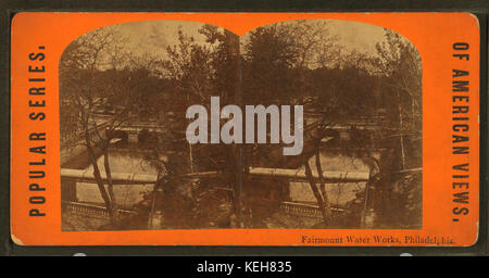 Fairmount opere idriche, Philadelphia, da Robert N. Dennis raccolta di vista stereoscopica 3 Foto Stock