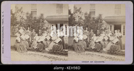 Gruppo di Shaker, da Irving, James E., 1818 1901 2 Foto Stock
