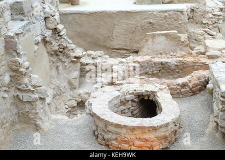 Terme romane in mostra a Almoina Museo Archeologico, Valencia, Spagna Foto Stock