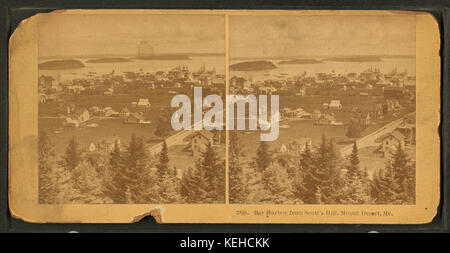Bar Harbor da Scott's Hill, Mt. Deserto, Me da Kilburn fratelli Foto Stock