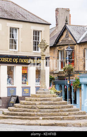 Il centro storico della città a Alnwick, Northumberland, England, Regno Unito Foto Stock