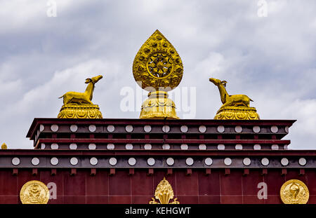 Songzanlin tibetano monastero Buddista, Zhongdian, Yunnan - Cina Foto Stock