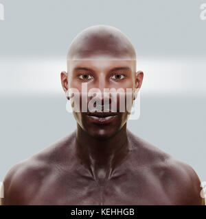 Collage di volto di uomo e donna Foto Stock