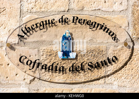 Auberge ostello per i pellegrini di Santo Domingo de la Calzada sul cammino di san Giacomo pellegrino rotta Camino de Santiago in Castilla y Leon, Spagna Foto Stock