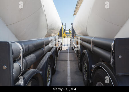 Camion per cemento liquido, Francia Foto Stock