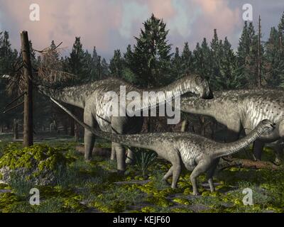 Originale 3D render di dinosauro Foto Stock