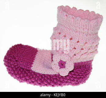Mädchen Baby Socken, Strümpfe, gestrickt in rosa, rosa