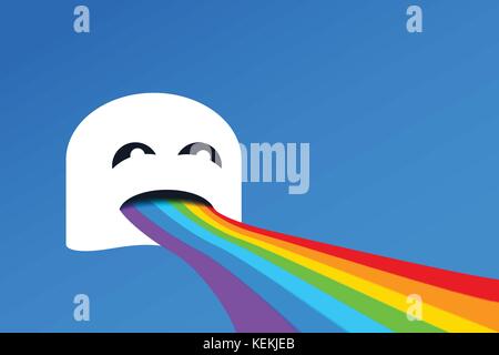 Rainbow dalla bocca Illustrazione Vettoriale