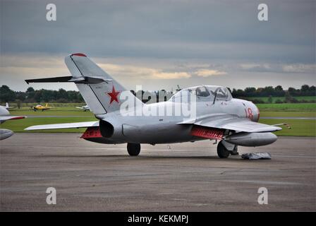 Ming 15 parcheggiato a Duxford in attesa di visualizzare nel 2017. Vista da dietro.dipinte di marcature di uri Gagarin Foto Stock