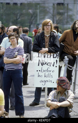 Guerra del Vietnam protesta, Chicago, Maggio, 1972 Foto Stock