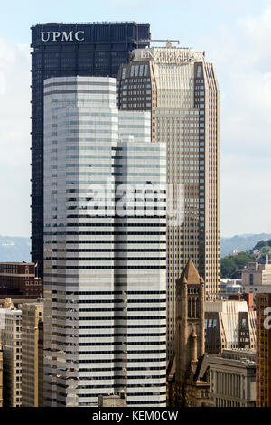 Stati Uniti Torre in acciaio (che ospita gli uffici amministrativi dell Università di Pittsbrugh Medical Center), BNY Mellon Center e di un centro di Oxford. Pi Foto Stock