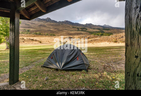 Westwinds Camping campeggio a valle Chacabuco, Patagonia futuro parco nazionale del Cile Foto Stock