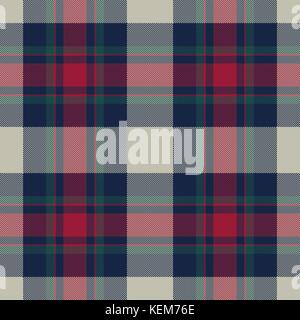 Classic tartan plaid seamless pattern. design piatto. illustrazione vettoriale. Illustrazione Vettoriale