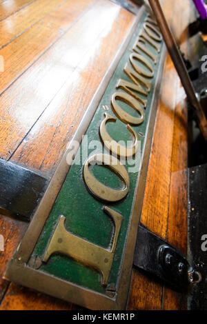 Stock photo - locomotion n. 1 è stata costruita da George Stephenson per il mondo il primo treno pubblico, Stockton e la stazione ferroviaria di Darlington. © hugh peterswald/alamy Foto Stock