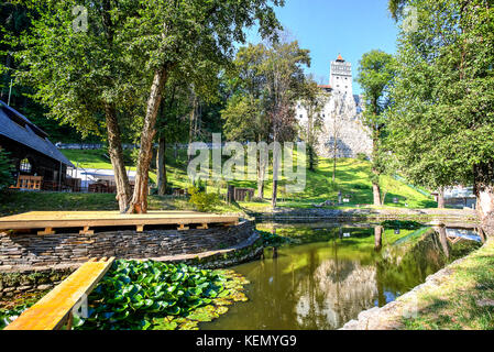 Castello di Bran, noto anche come castello di Dracula in Transilvania, Romania Foto Stock