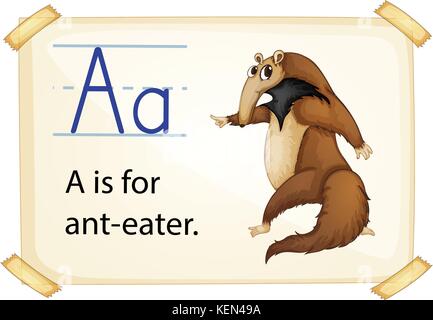 Illustrazione di un alfabeto è per ant-eater Illustrazione Vettoriale