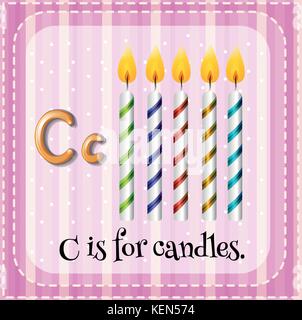 Scheda di memoria flash di un alfabeto c Illustrazione Vettoriale