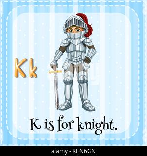 Una lettera k che sta per knight Illustrazione Vettoriale