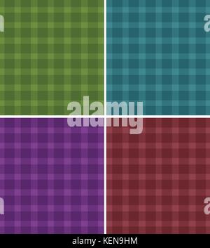 Illustrazione di diverso modello di tartan Illustrazione Vettoriale