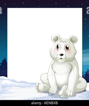 Illustrazione di un modello vuoto con un orso polare Illustrazione Vettoriale