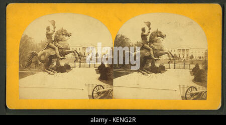 La colossale statua equestre in bronzo di gen. Andrew Jackson, da Bell & Bro. (Washington, DC) 2 Foto Stock