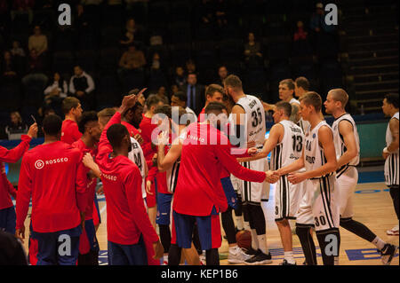 Mosca, Russia. 22 ottobre 2017. CSKA Moscow-Avtodor Saratov, Basketball VTB League, Sete round, USK CSKA Arena, Mosca, Russia credito: Konstantin Zismanov/Alamy Live News Foto Stock