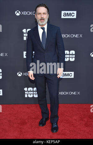 Hollywood, California, USA. 22 ottobre, 2017. Andrew lincoln arriva per la premiere di AMC di 'The Walking Dead stagione 8 presso il teatro greco. Credito: lisa o'connor/zuma filo/alamy live news Foto Stock