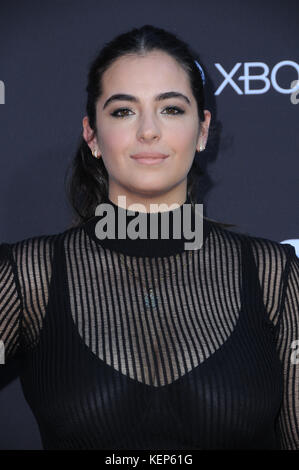 Los Angeles, CALIFORNIA, Stati Uniti. 22 ottobre 2017. 22 ottobre 2017 - Los Angeles, California - Alanna Masterson. AMC celebra il 100° episodio di ''The Walking Dead'' tenutosi al Greek Theater di Los Angeles. Credito fotografico: Birdie Thompson/AdMedia credito: Birdie Thompson/AdMedia/ZUMA Wire/Alamy Live News Foto Stock