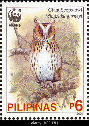 Otus gurneyi 2004 timbro delle Filippine Foto Stock
