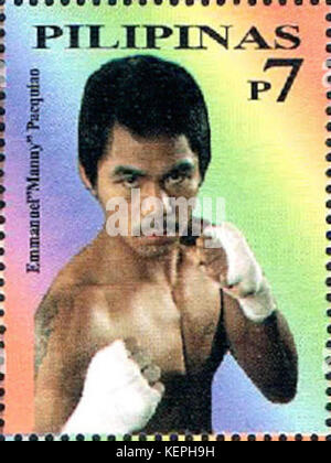 Manny Pacquiao 2008 timbro delle Filippine 1 Foto Stock